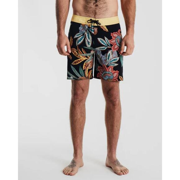NWT Roark Roark Boatman 2.0 Boardshorts 17" in Baroque Black size 34 - Picture 2 of 7